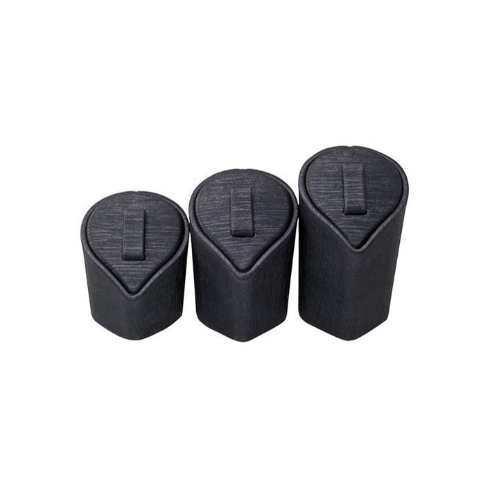 3 Tier Heart Shape Leatherette Ring Display Stand - BOX FOR BRITAIN