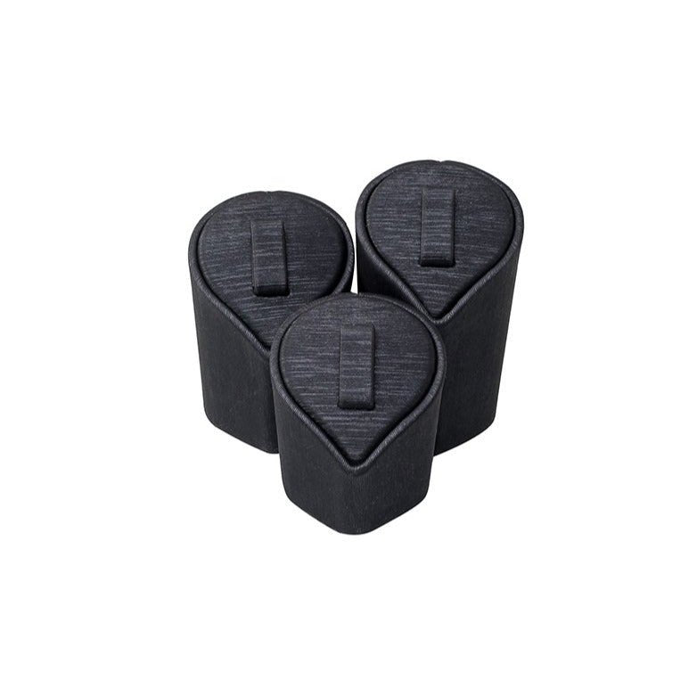3 Tier Heart Shape Leatherette Ring Display Stand - BOX FOR BRITAIN