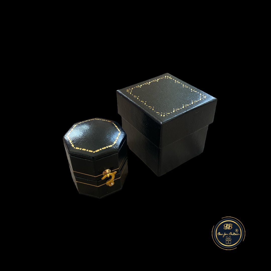 Antique Style Hexagon Ring Box - BOX FOR BRITAIN