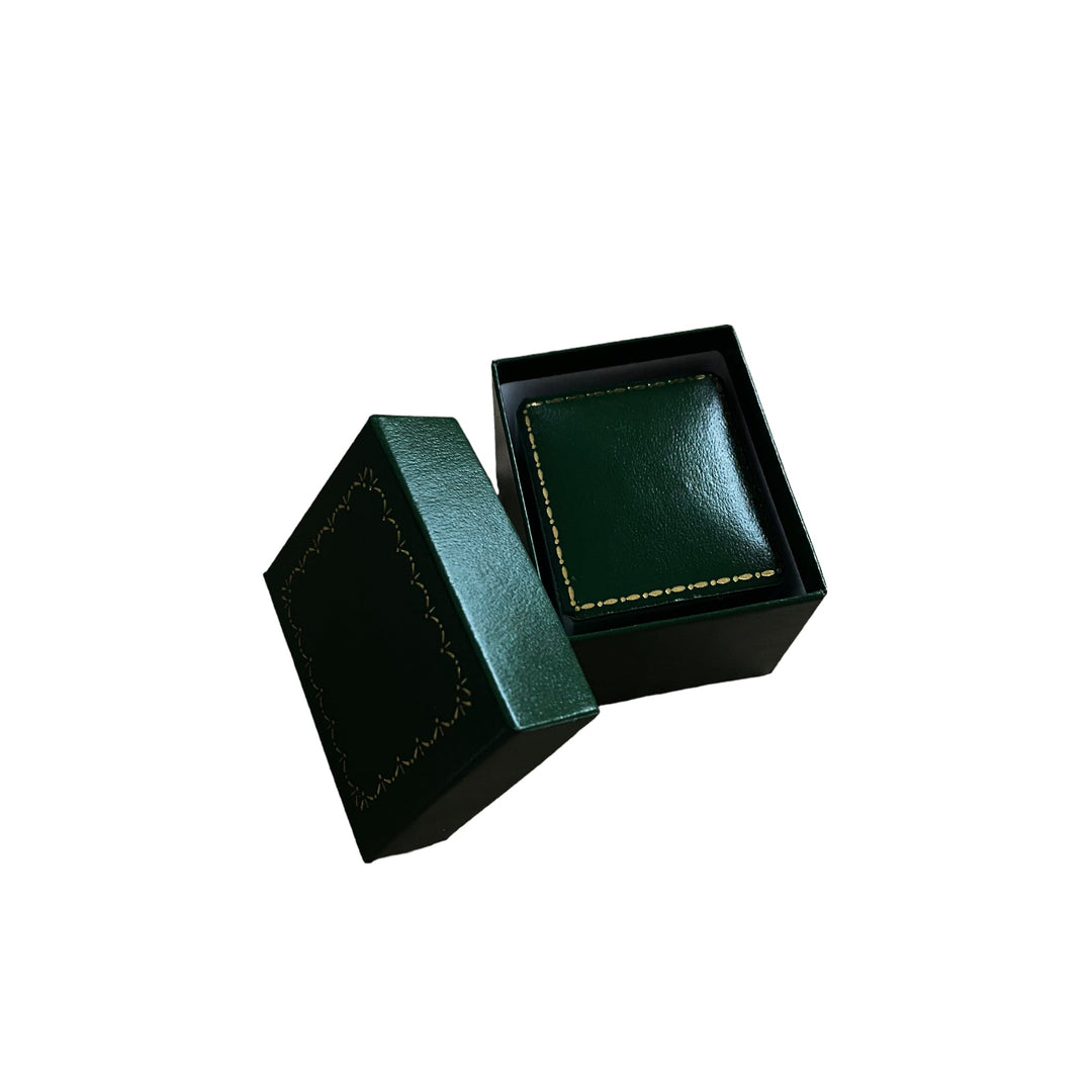 Antique Style Rectangle Ring Box Green - BOX FOR BRITAIN