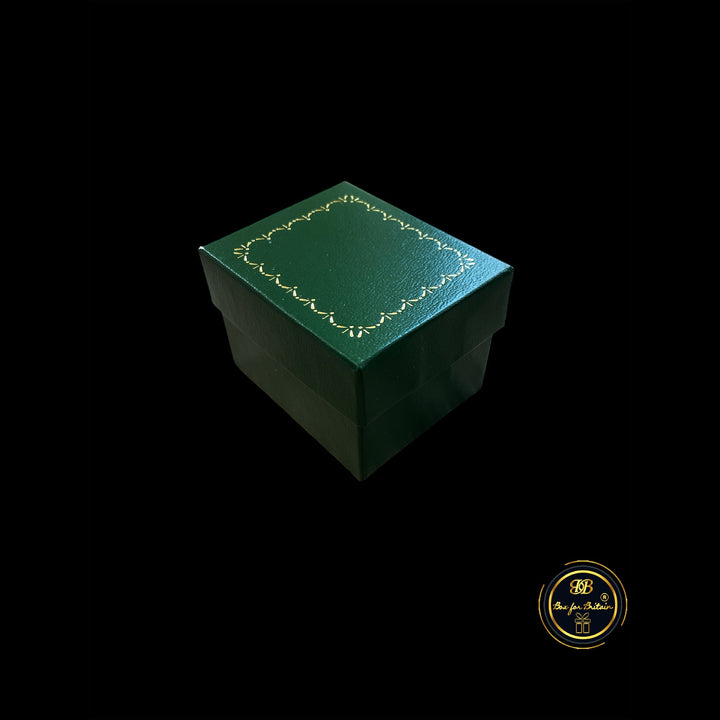 Antique Style Rectangle Ring Box Green - BOX FOR BRITAIN