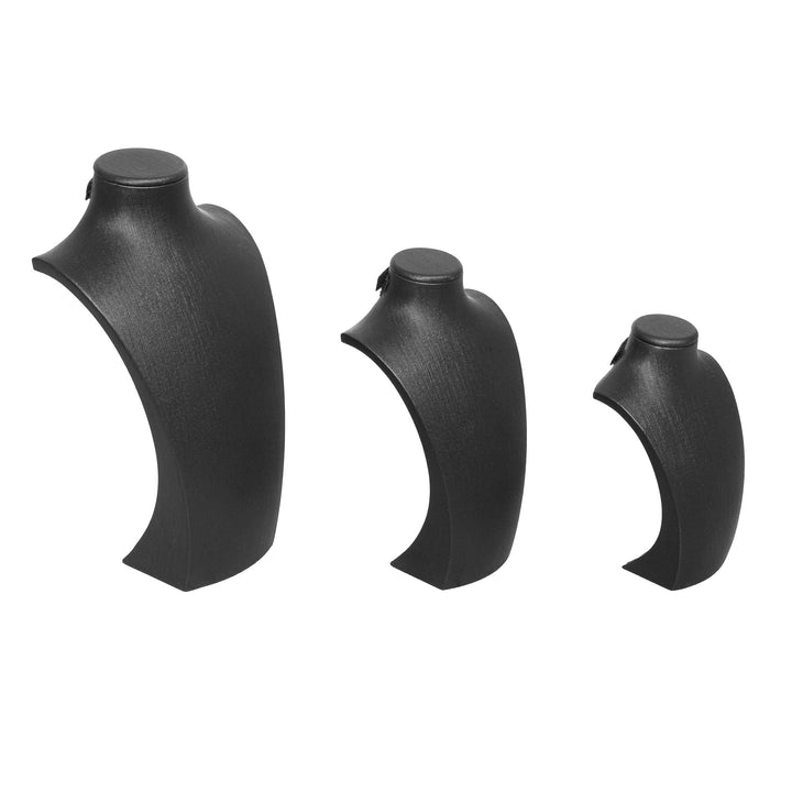 Black Leatherette Wide Bust Medium 26cm - BOX FOR BRITAIN