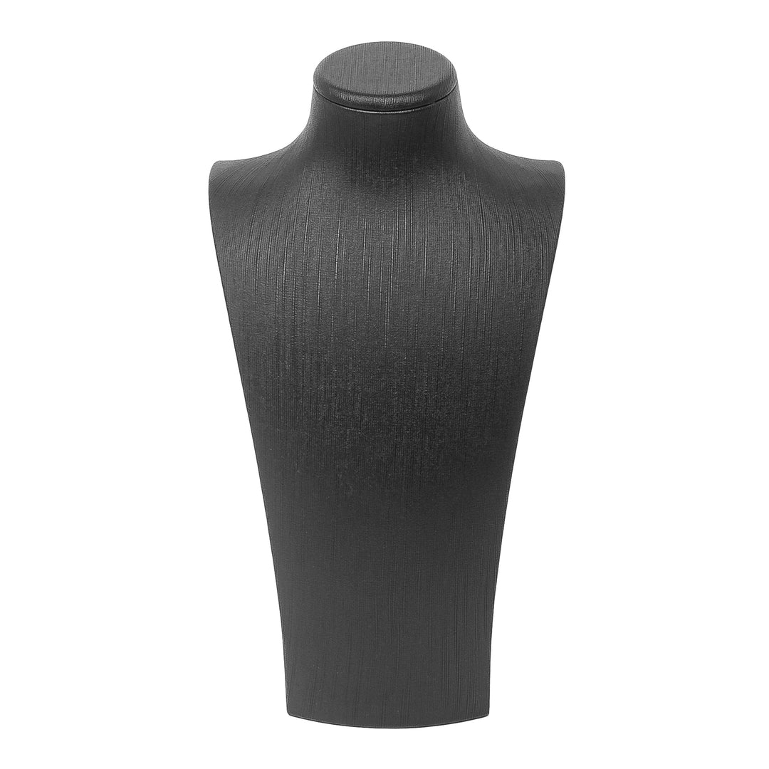 Black Leatherette Wide Bust Medium 26cm - BOX FOR BRITAIN