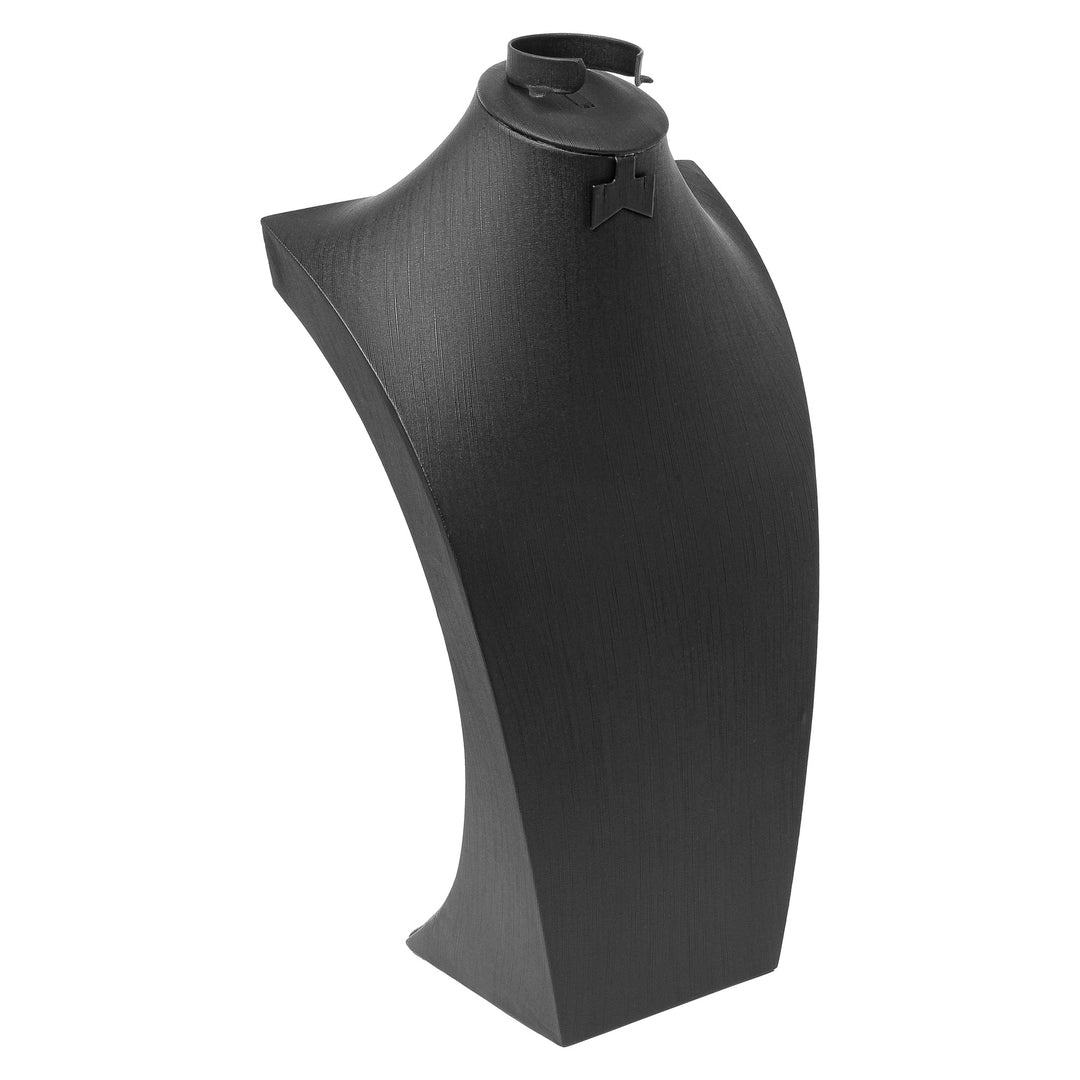 Black Leatherette Wide Bust with Earring and Bangle insert 6 sizes - BOX FOR BRITAIN