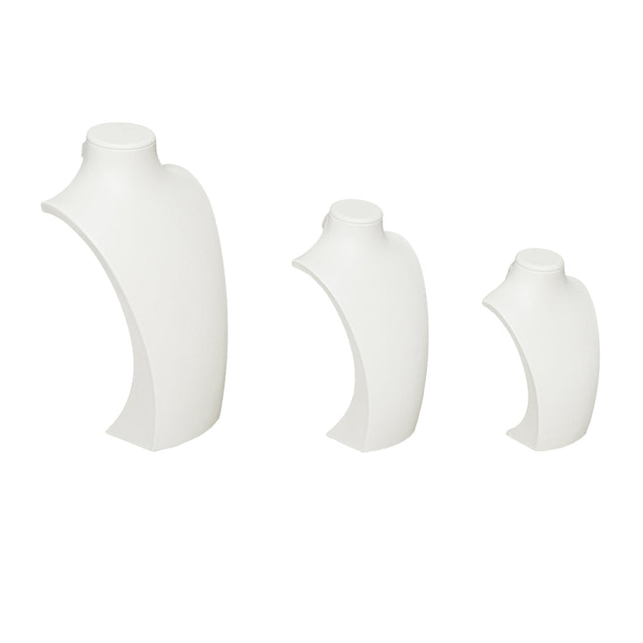 Cream Leatherette Wide Bust Large 34cm - BOX FOR BRITAIN