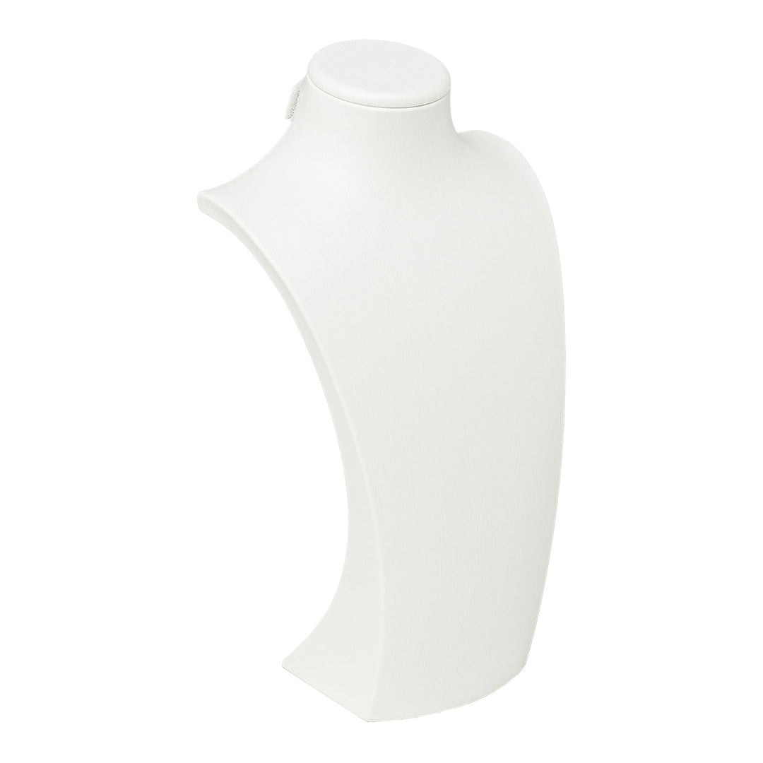 Cream Leatherette Wide Bust Large 34cm - BOX FOR BRITAIN