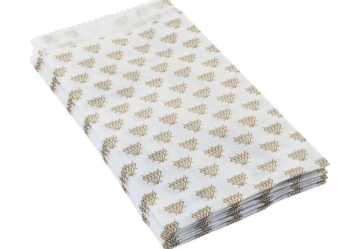 Diamond Pattern Paper Bags Pack of 1000 pcs - BOX FOR BRITAIN