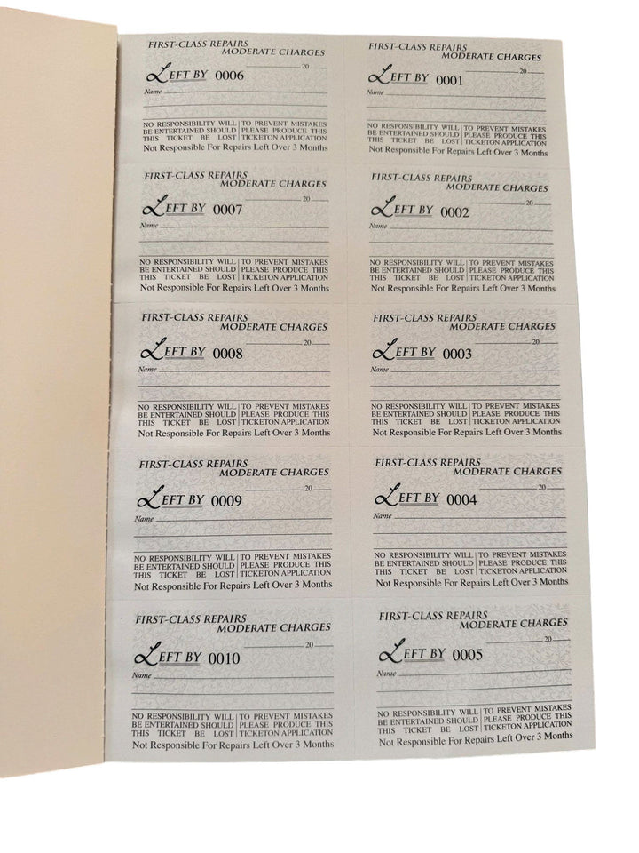 Duplicate Repair Book 1 - 1000 , 1000 Self Duplicating Tickets, A4 Size - BOX FOR BRITAIN