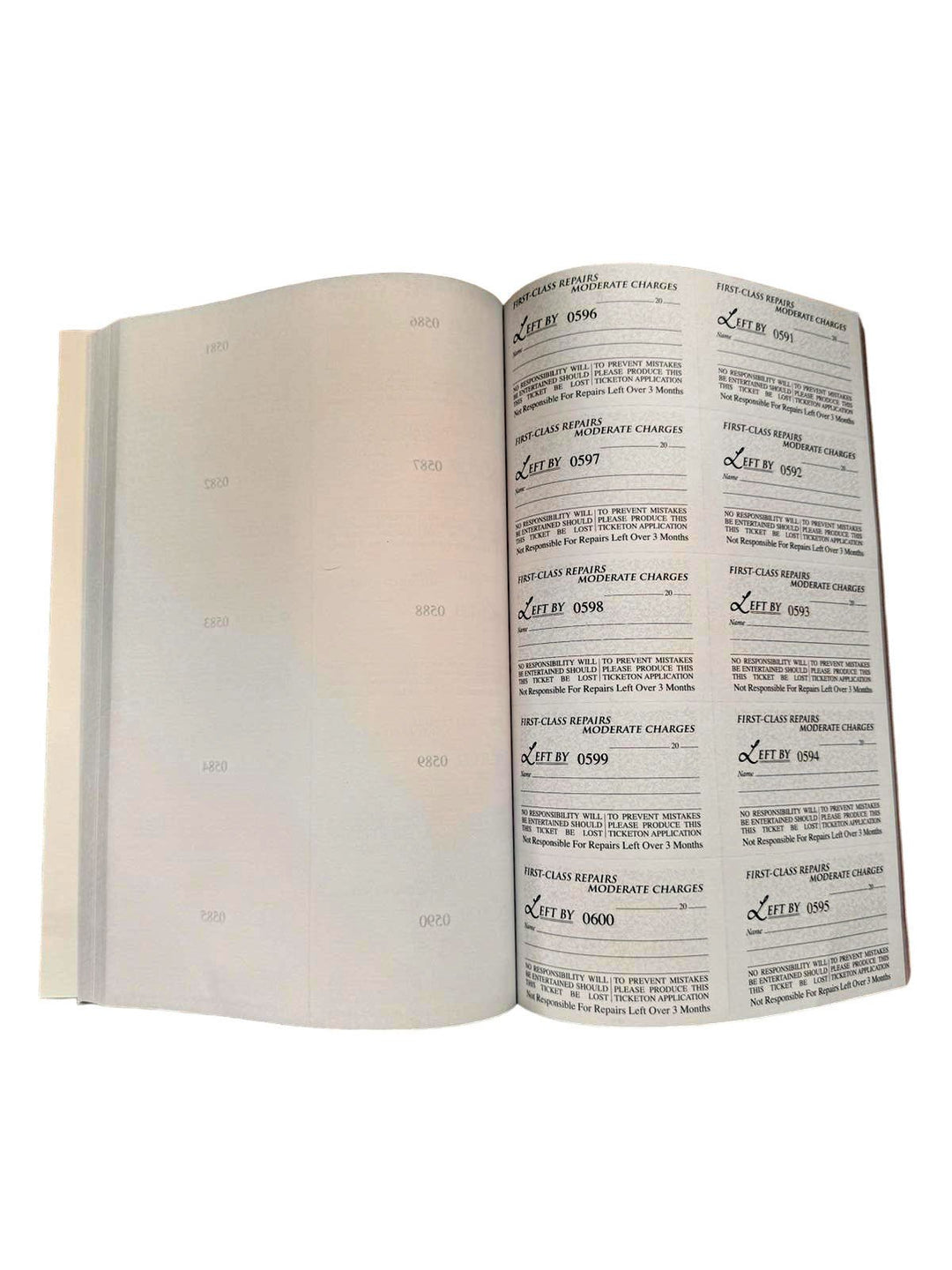 Duplicate Repair Book 1 - 1000 , 1000 Self Duplicating Tickets, A4 Size - BOX FOR BRITAIN