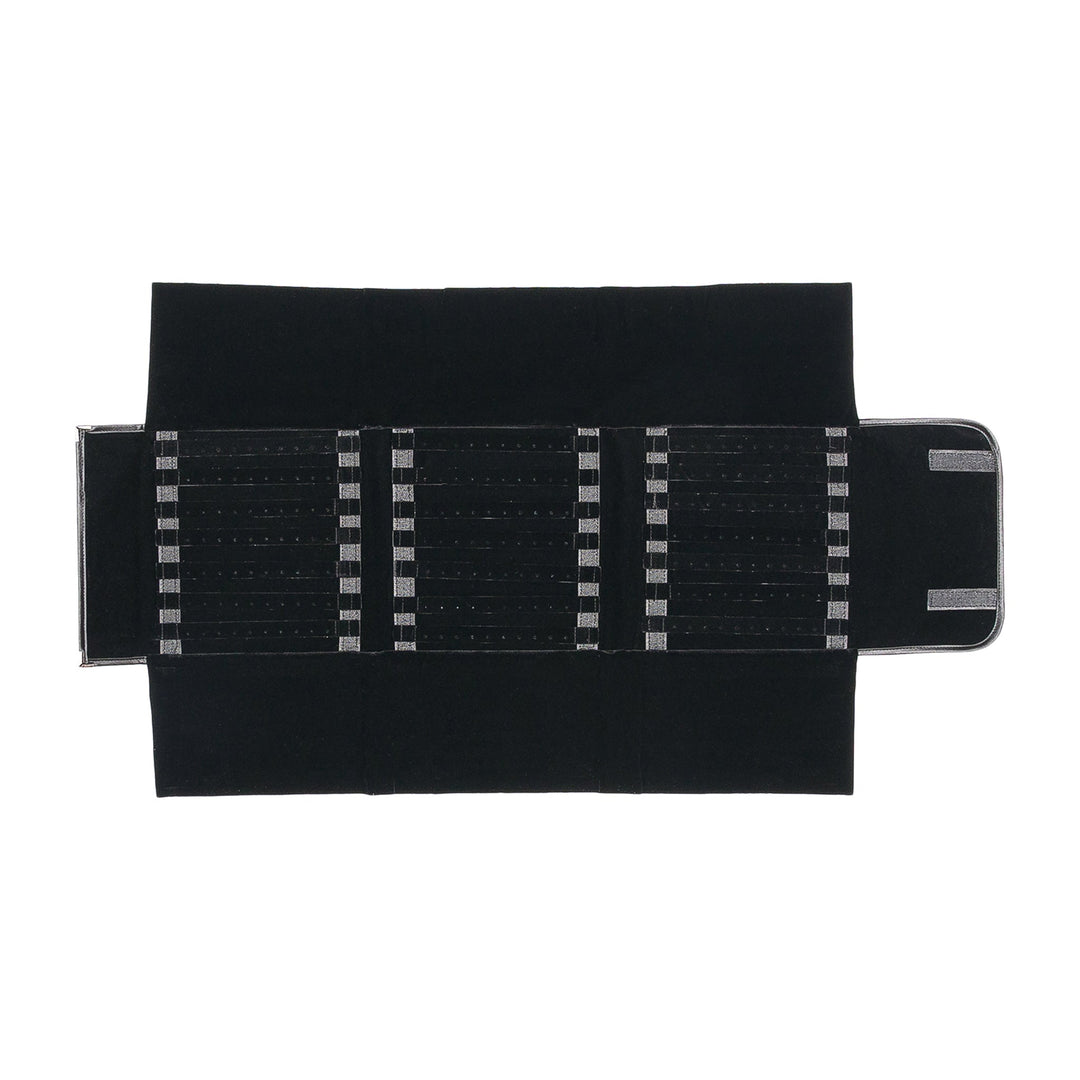 Earring Storage Roll 120 Pairs Removable Strips. Black - BOX FOR BRITAIN