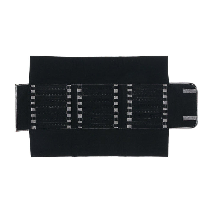 Earring Storage Roll 120 Pairs Removable Strips. Black - BOX FOR BRITAIN