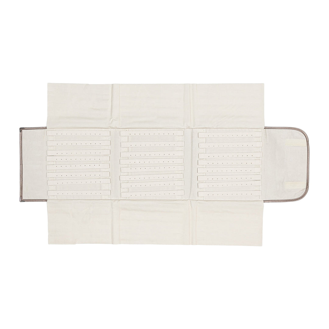 Earring Storage Roll 120 Pairs Removable Strips. Brown - BOX FOR BRITAIN