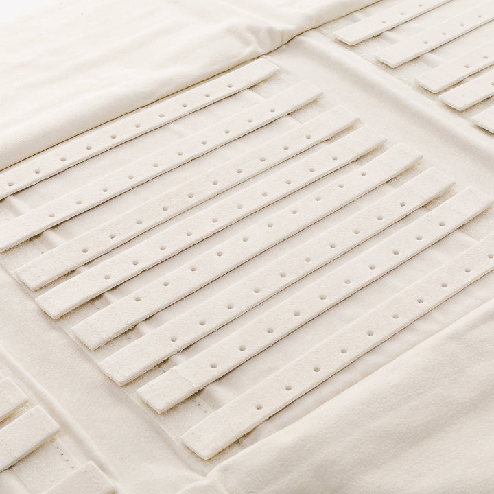 Earring Storage Roll 120 Pairs Removable Strips. Brown - BOX FOR BRITAIN