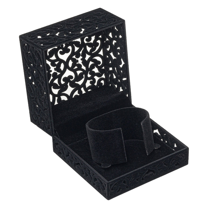 Filigree Deep Bangle Box Black - BOX FOR BRITAIN