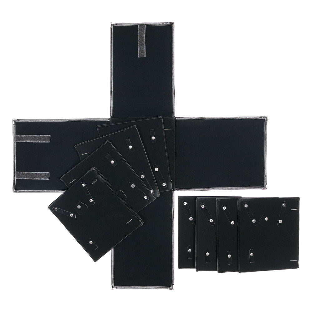 Large Necklace Set Storage Roll Black - BOX FOR BRITAIN