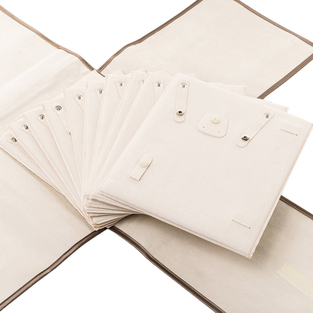 Large Necklace Set Storage Roll Brown - BOX FOR BRITAIN