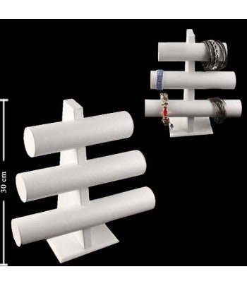 Leatherette Bracelet Bangle Stand 3 Tier Black - BOX FOR BRITAIN