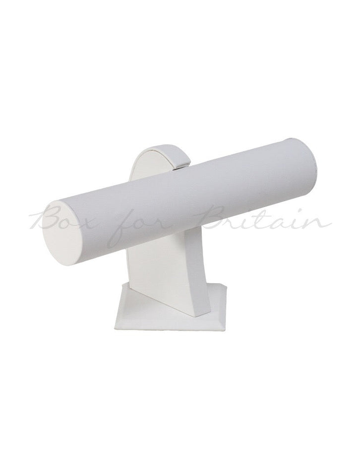 Leatherette Bracelet Bangle Stand Single Tier White - BOX FOR BRITAIN