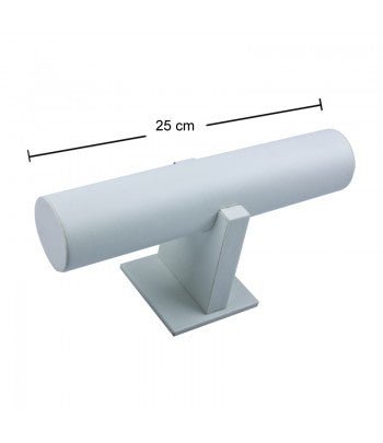 Leatherette Bracelet Bangle Stand Single Tier White - BOX FOR BRITAIN