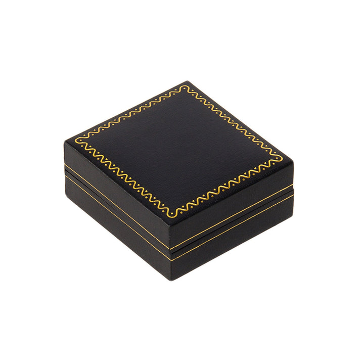 Leatherette Earring Box Black - BOX FOR BRITAIN