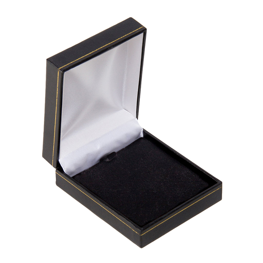 Leatherette Pendant Box Black - BOX FOR BRITAIN