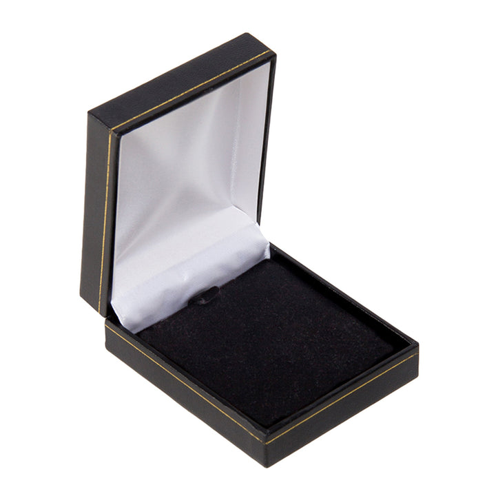 Leatherette Pendant Box Black - BOX FOR BRITAIN