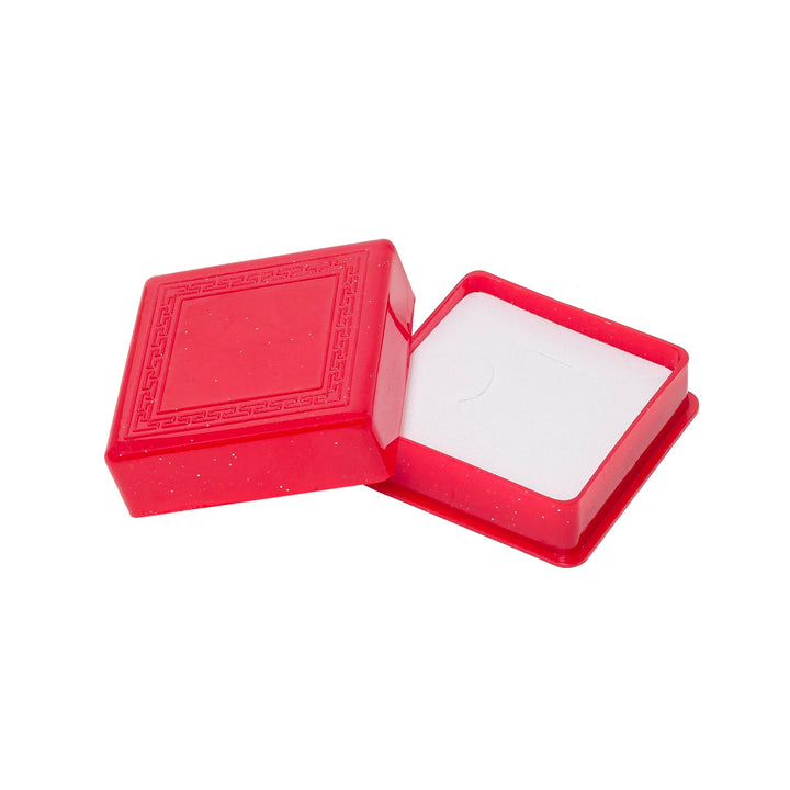 Lift off Lid Red Plastic Pendant Box - BOX FOR BRITAIN