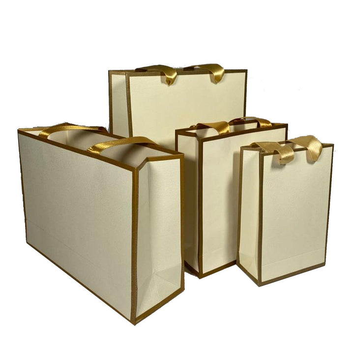 Matt Laminated Ribbon Handle Paper Bags - BOX FOR BRITAIN