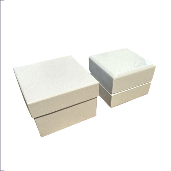Premium Glossy White Wooden Ring Box - BOX FOR BRITAIN
