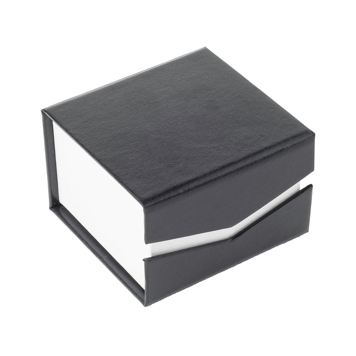 RING BOX IN BLACK & WHITE WITH MAGNETIC LID - BOX FOR BRITAIN