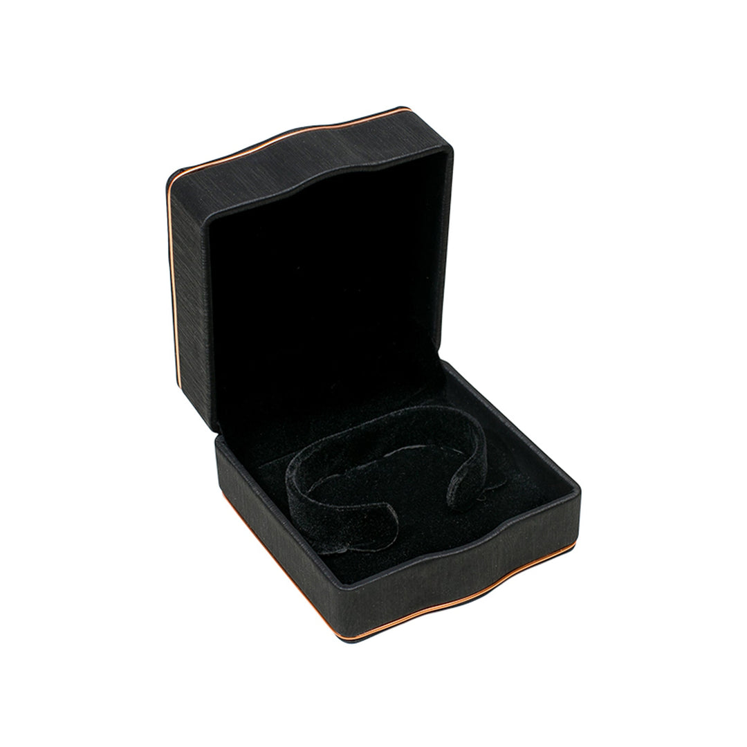 Rose Gold Trim Bangle Box Black - BOX FOR BRITAIN