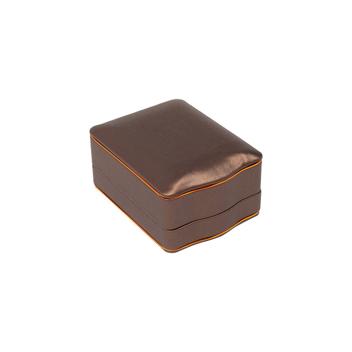 Rose Gold Trim Pendant Box Brown - BOX FOR BRITAIN