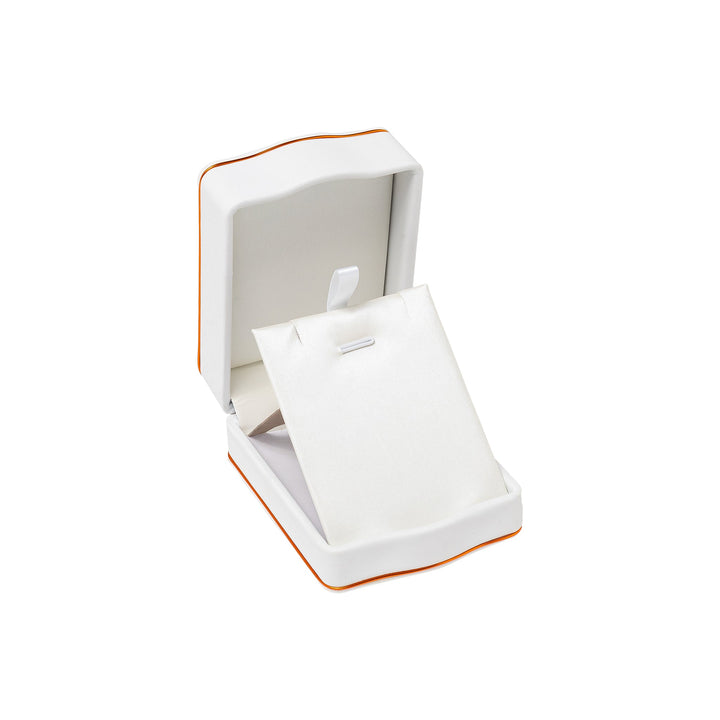 Rose Gold Trim Pendant Box White - BOX FOR BRITAIN
