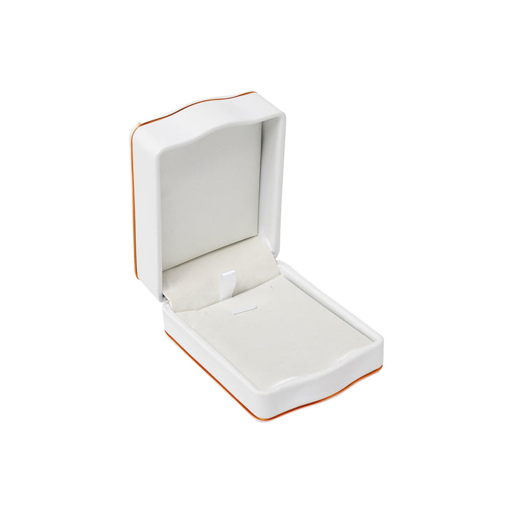 Rose Gold Trim Pendant Box White - BOX FOR BRITAIN