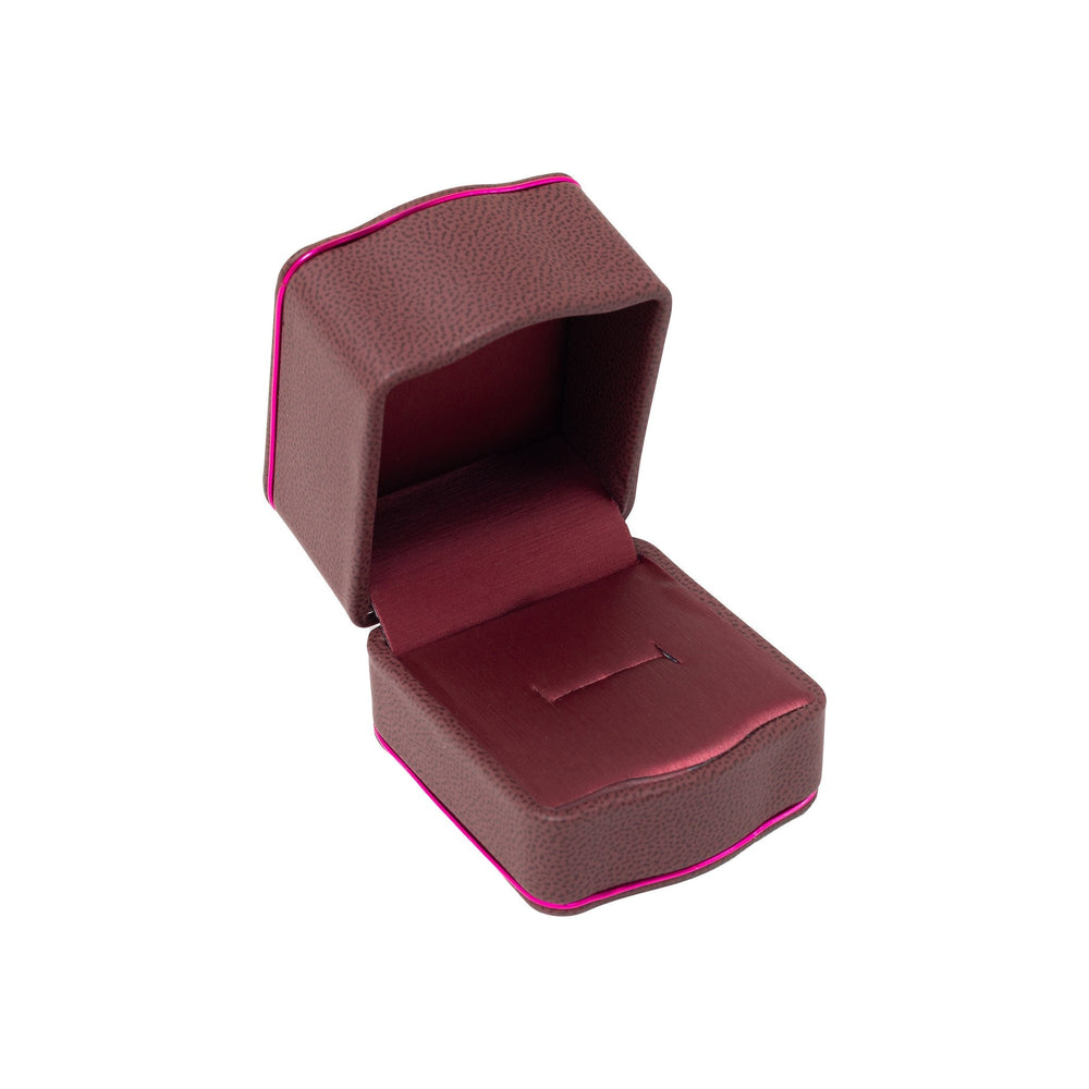 Rose Gold Trim Ring Box fuchsia - BOX FOR BRITAIN
