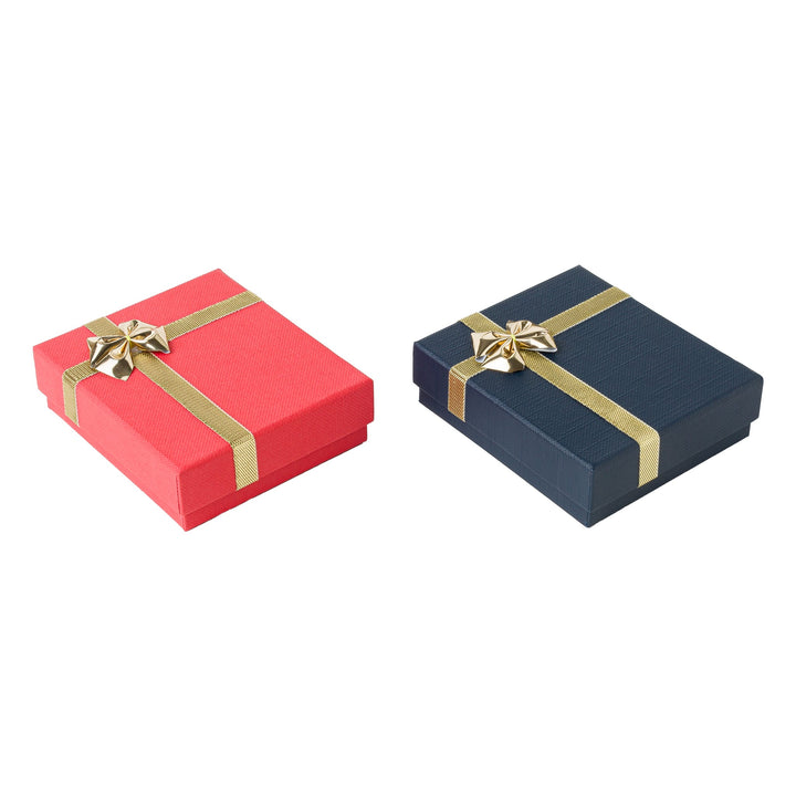 UNIVERSAL BOX IN RED WITH GOLD RIBBON AND BOW - BOX FOR BRITAIN