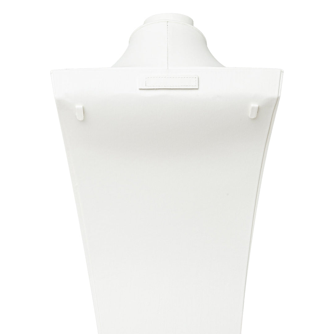 White Leatherette Wide Bust with Earring and Bangle insert 6 sizes - BOX FOR BRITAIN